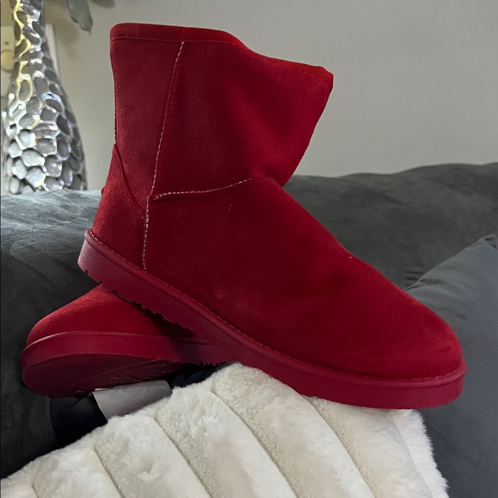 Women's Red Suede Boots